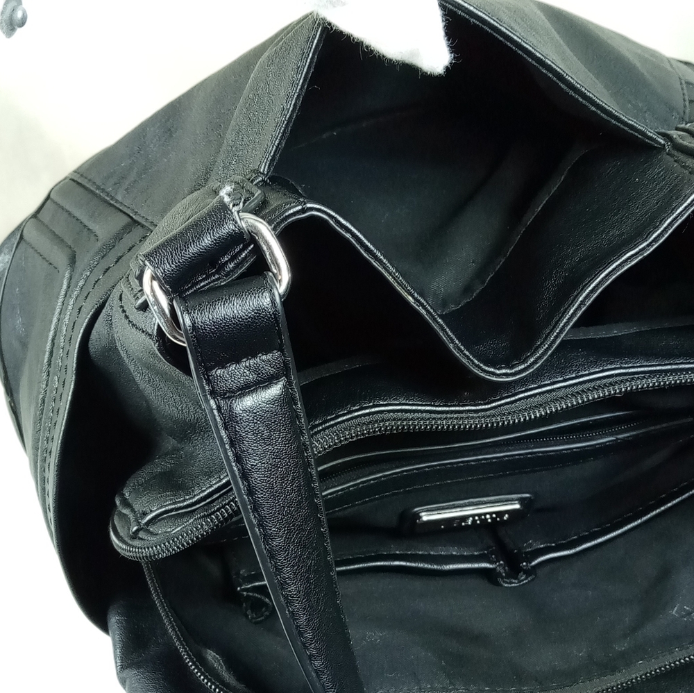 Rossetti Courte Black Fax Leather Satchel Shoulder Bag - Picture 15 of 16